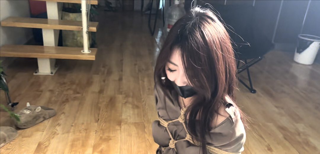 饼酱超长一小时黑丝高跟职业装捆绑放置纯享+5种不同堵嘴方式体验（附捆绑过程）！-6