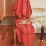 （客户定制）晓森妹妹真空红色旗袍的椅子受难