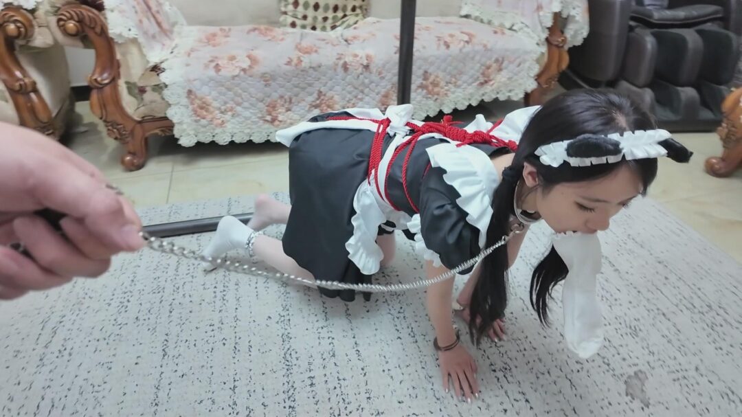 【女仆装柠琪】【枫叶定拍】《消失的她（完）》女仆装柠琪屈辱侍奉，被调教好的宠物还是你的真爱吗？-7