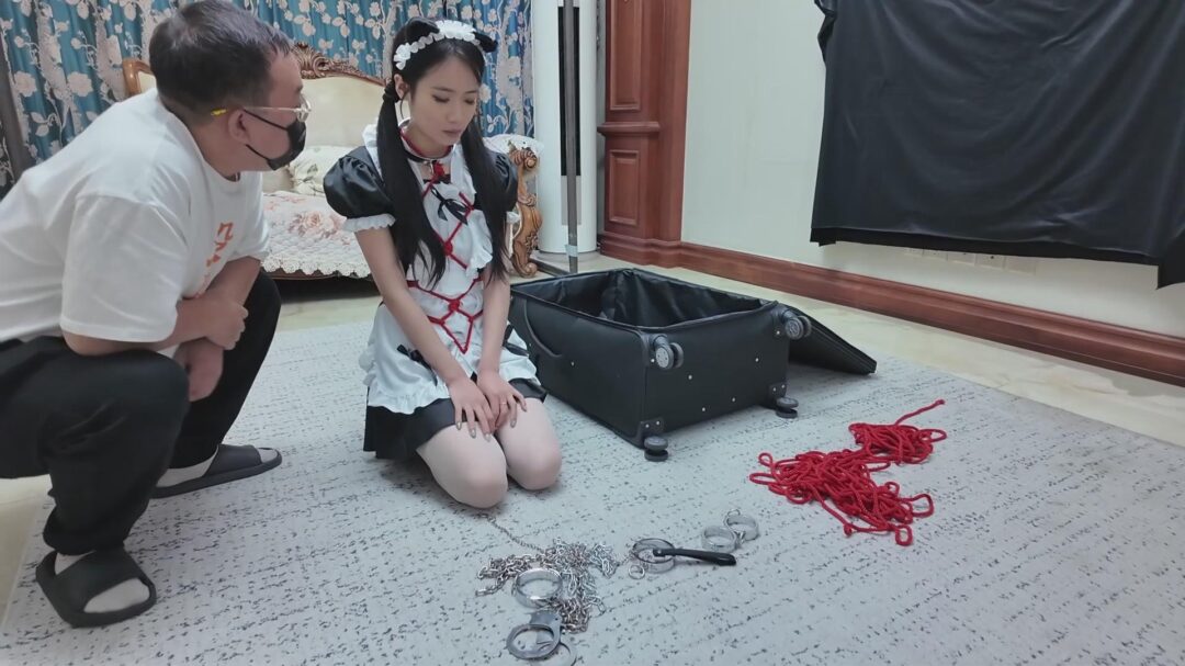 【女仆装柠琪】【枫叶定拍】《消失的她（完）》女仆装柠琪屈辱侍奉，被调教好的宠物还是你的真爱吗？-9