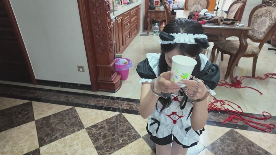 【女仆装柠琪】【枫叶定拍】《消失的她（完）》女仆装柠琪屈辱侍奉，被调教好的宠物还是你的真爱吗？-5