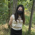 野外树林河边捆绑