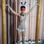 南晴 灰丝兔子服 金属固定