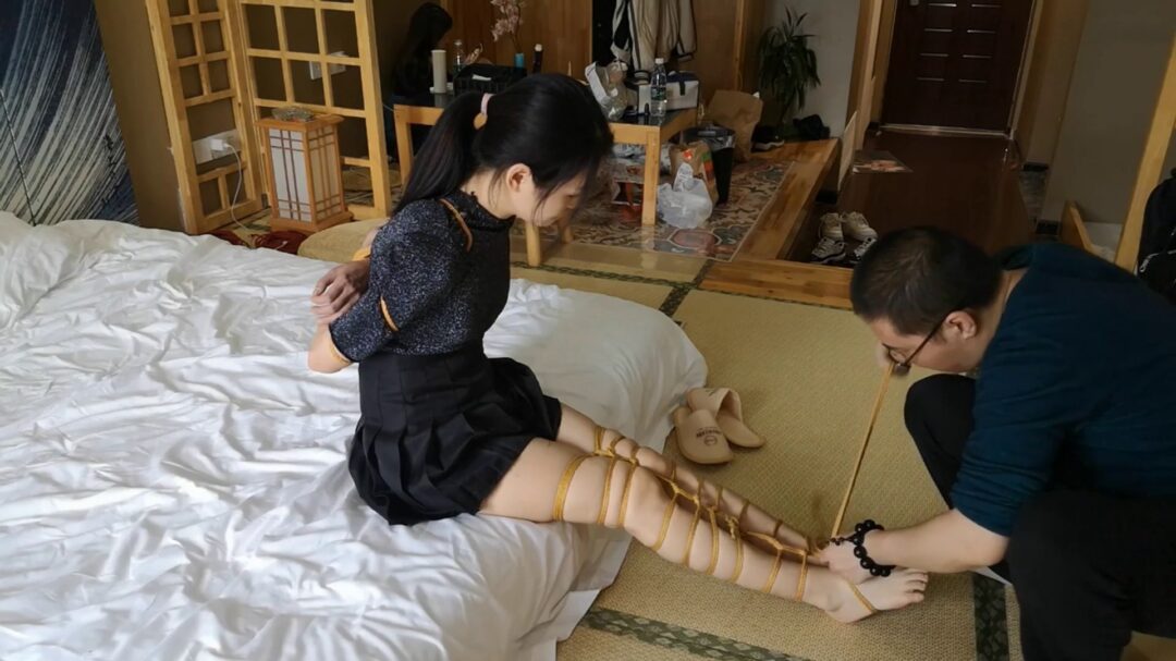 林夕 黑裙五花紧缚 放置-6