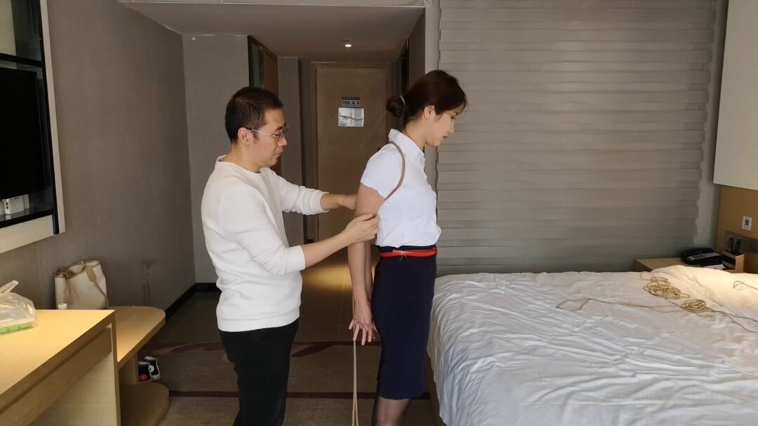 雪娜 职业装 后手观音极限驷马 柔韧性超好-2