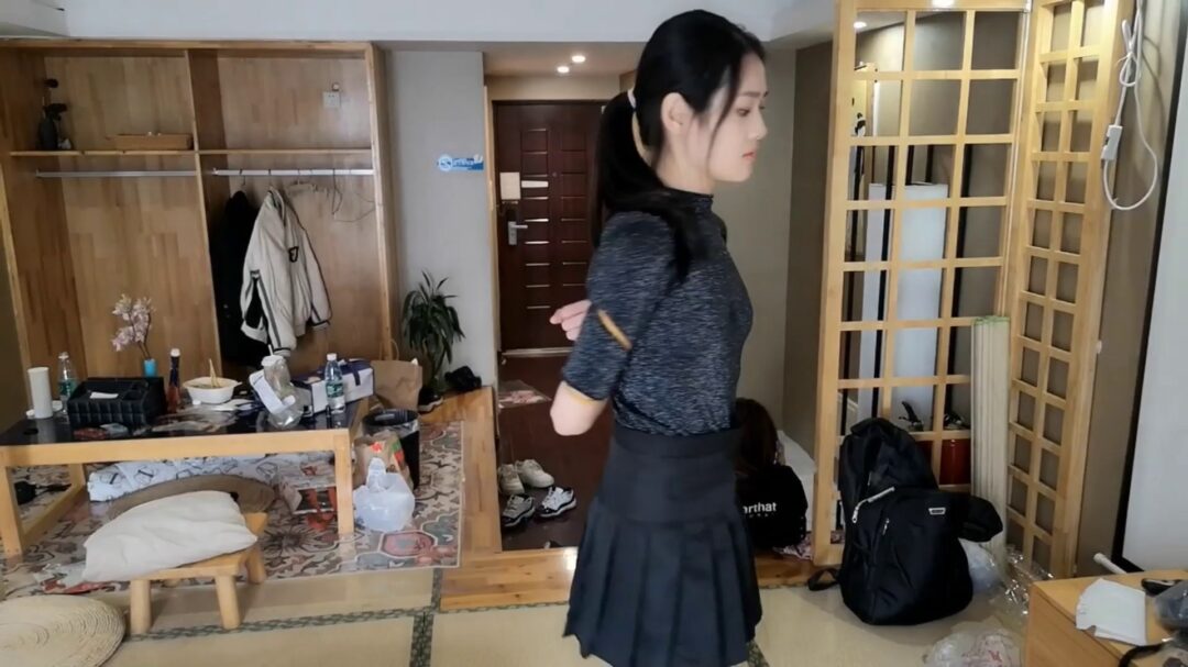 林夕 黑裙五花紧缚 放置-2