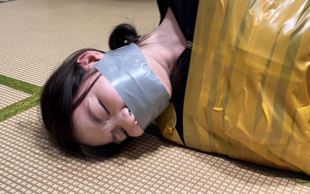 【缚艺录】【小怡】胶带木乃伊+灰色胶带封嘴-7