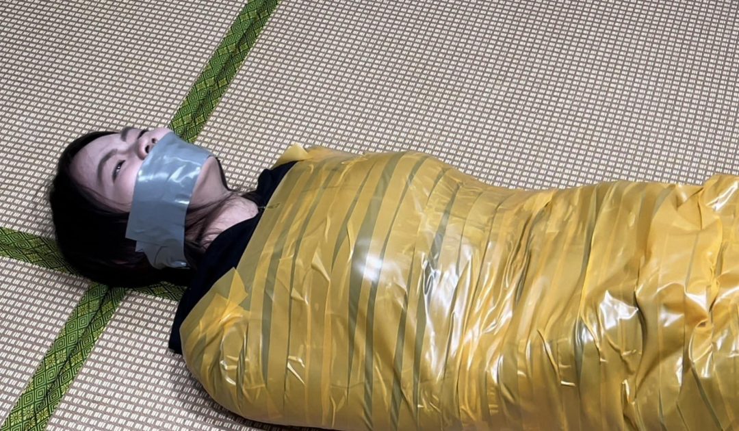 【缚艺录】【小怡】胶带木乃伊+灰色胶带封嘴-4