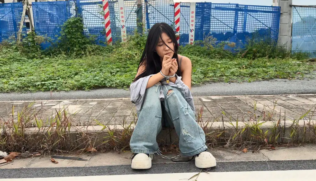 东隅映像室 小姑娘户外玩耍全是人-4