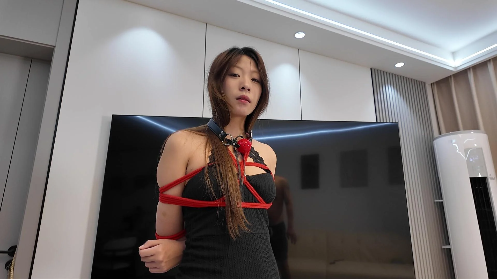 可可 极限走绳 超紧 绳子全部勒到肉里-7