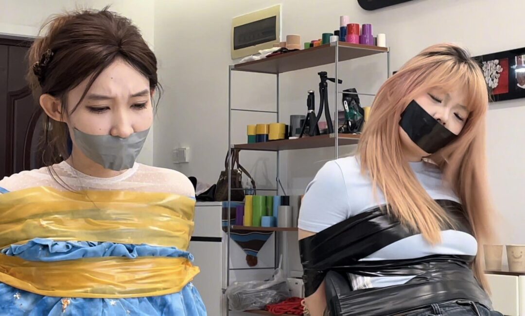 【缚艺录】【小伟】【小左】双人联动，捆绑+封嘴后的挣扎-7