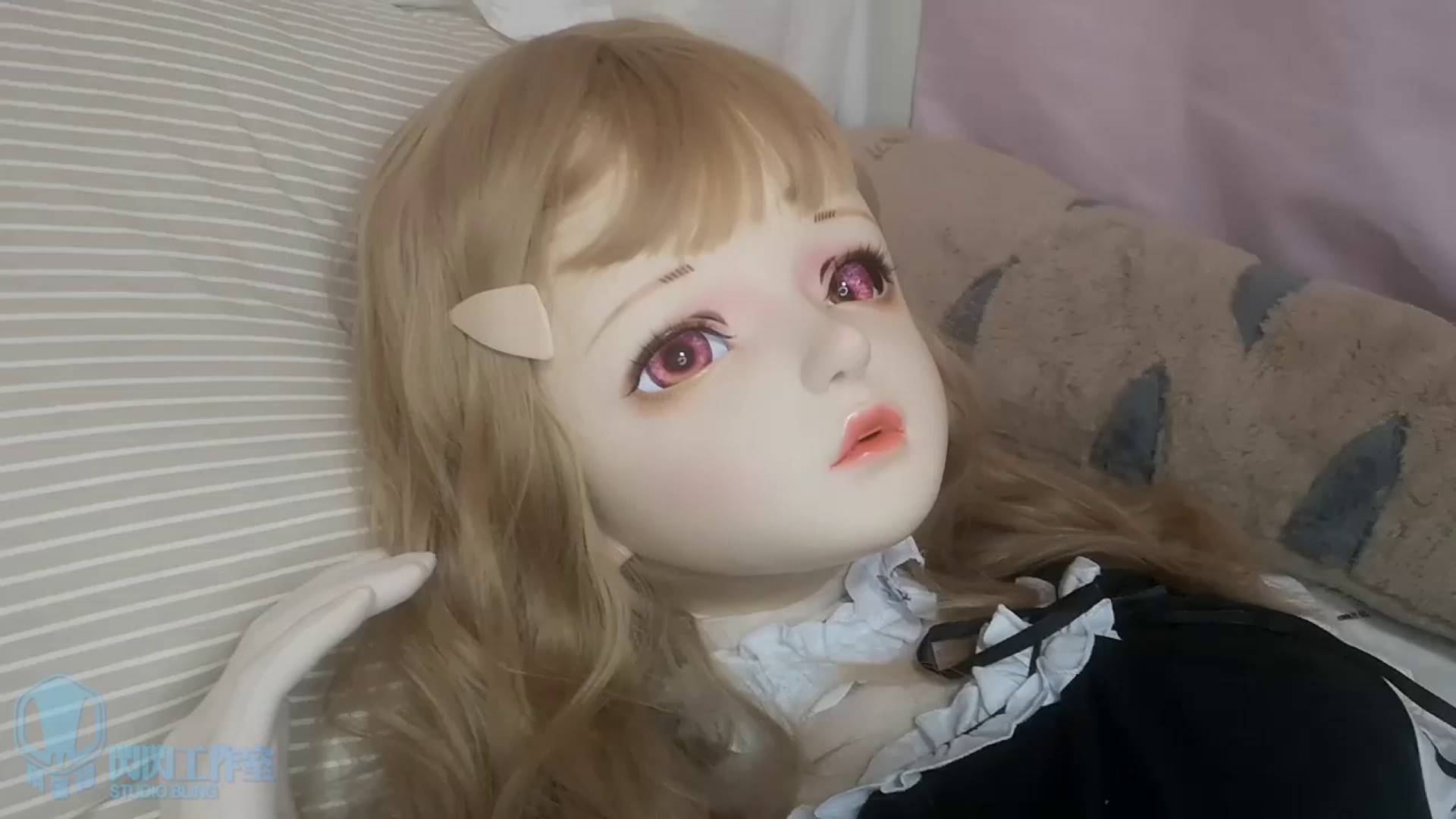 泉蜜蜂闪闪 仿真面具 Kigurumi头壳 双层女仆-2