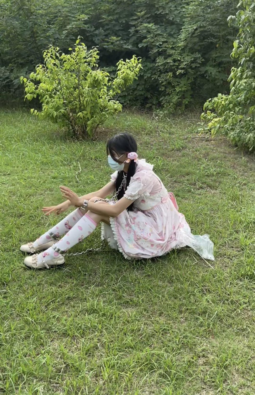 Lolita女生的连体镣铐玩耍日常-4