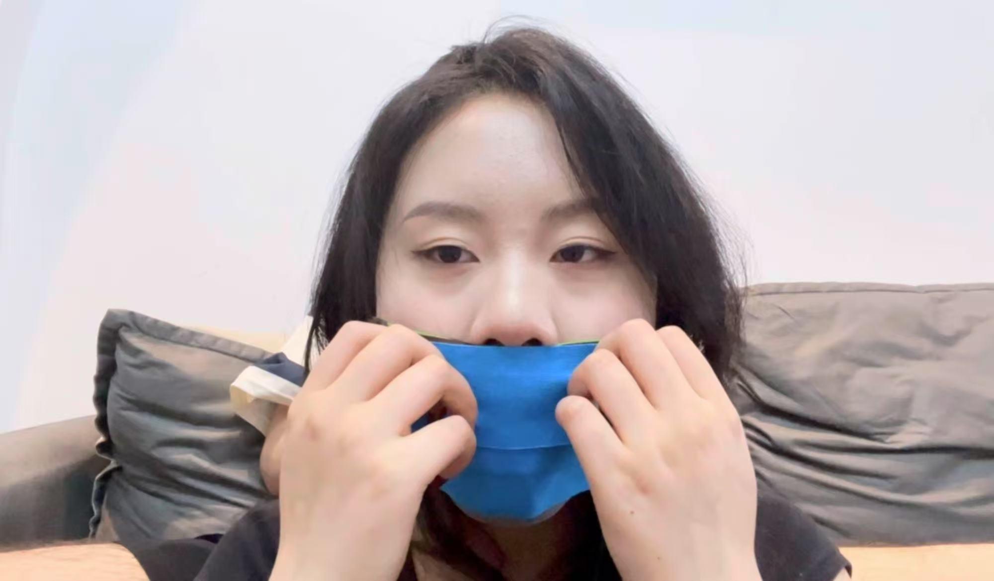 【缚艺录】【小知ASMR】口球下，6层胶带+3层绷带的严实封嘴-5