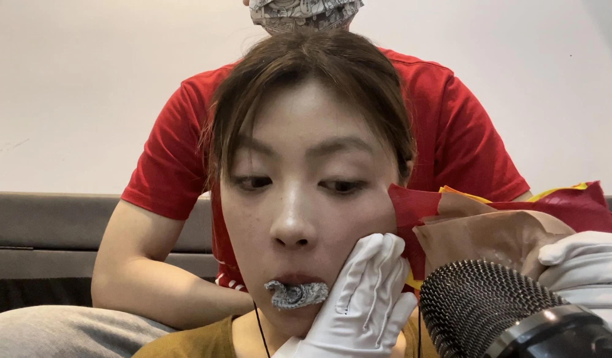 【小晗ASMR】5层胶带的封嘴，舒适的摩擦声与好看的小唅，胶带爱好者，点进来-5