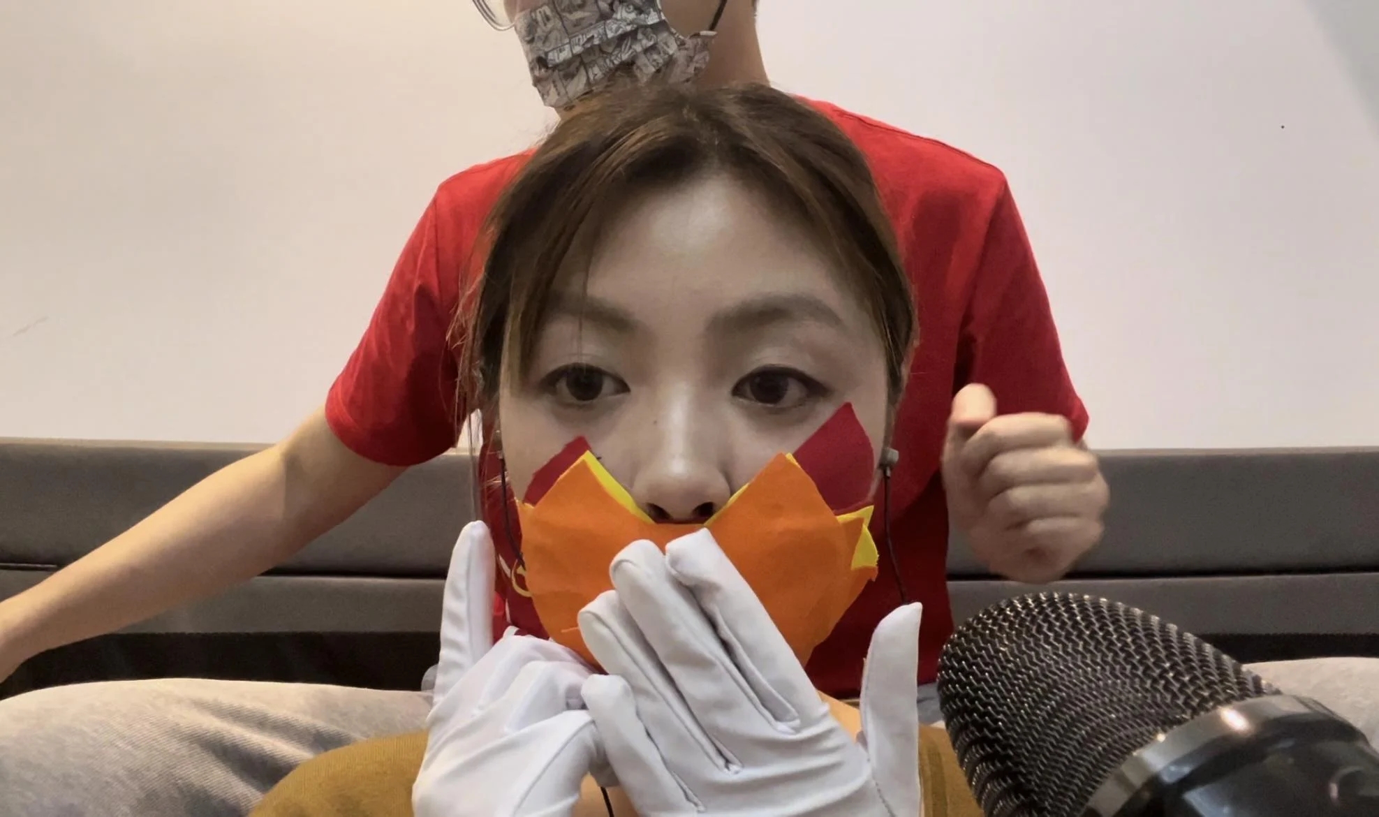 【小晗ASMR】5层胶带的封嘴，舒适的摩擦声与好看的小唅，胶带爱好者，点进来-3