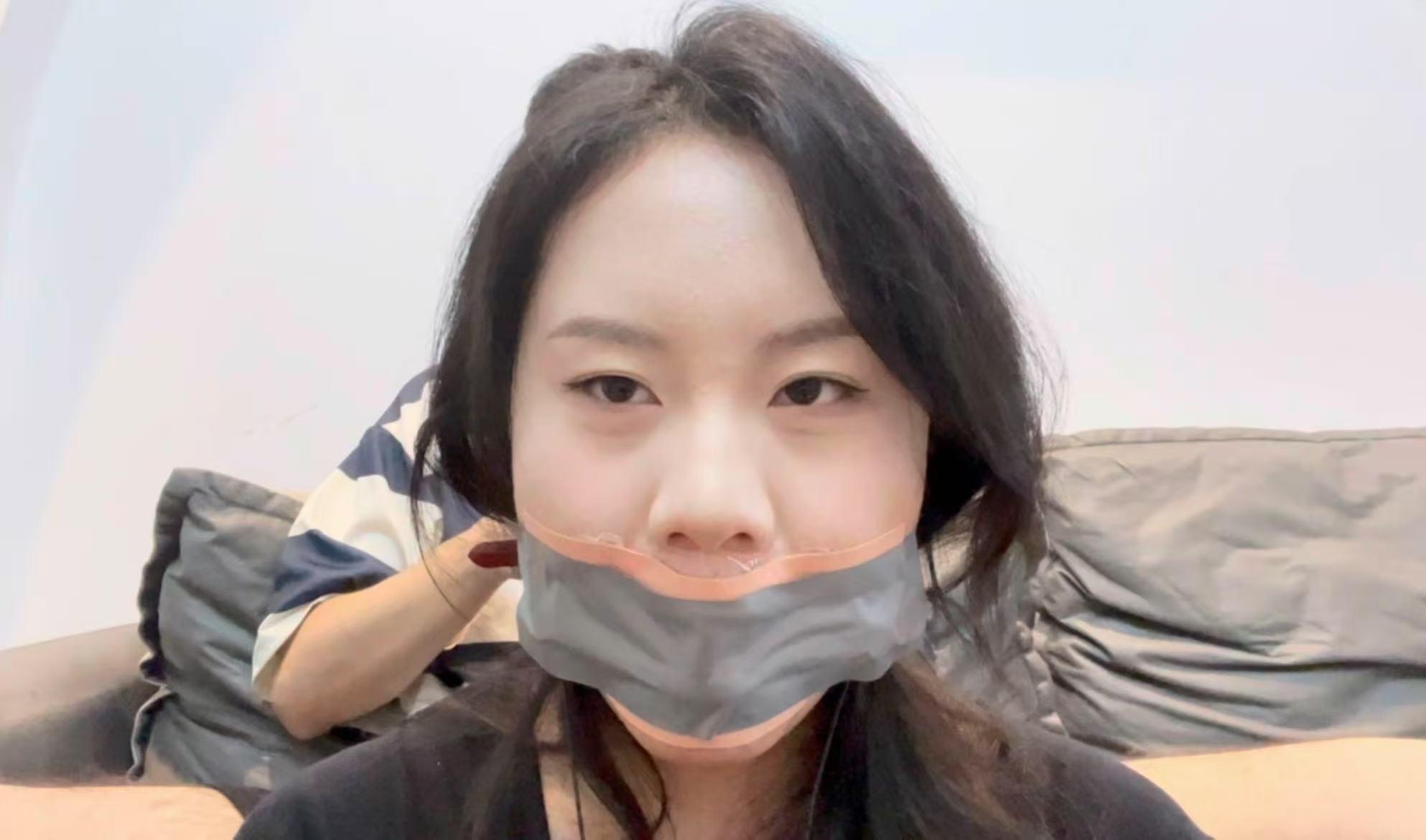 【缚艺录】【小知ASMR】口球下，6层胶带+3层绷带的严实封嘴-2