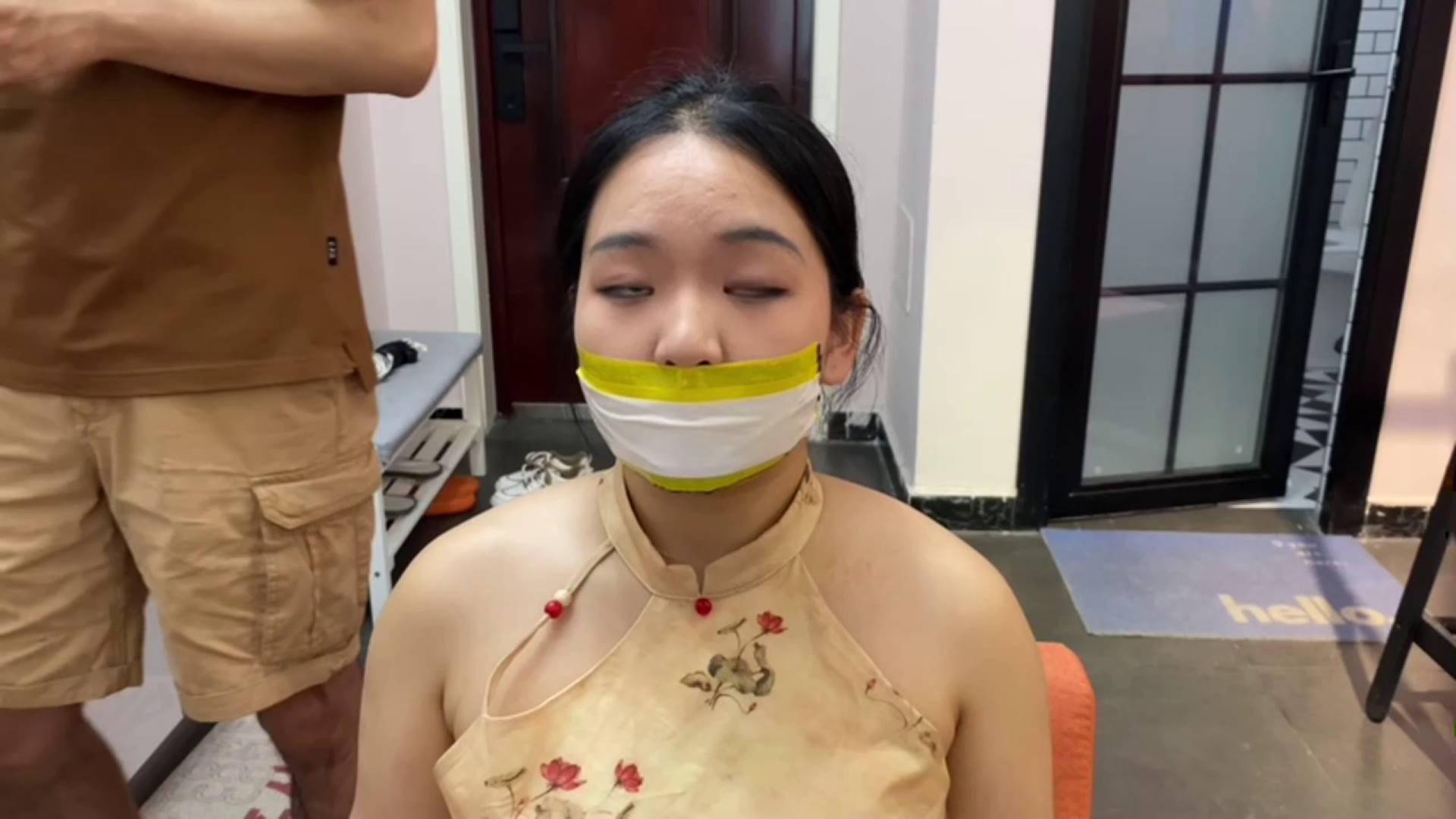 小姿7层胶带封嘴，肉丝+黑丝+灰丝套头-2