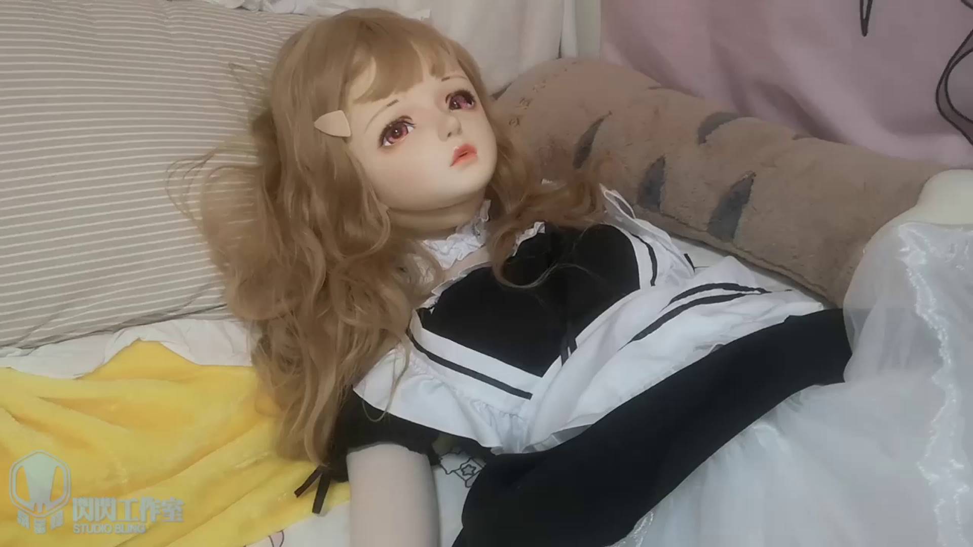 泉蜜蜂闪闪 仿真面具 Kigurumi头壳 双层女仆-1
