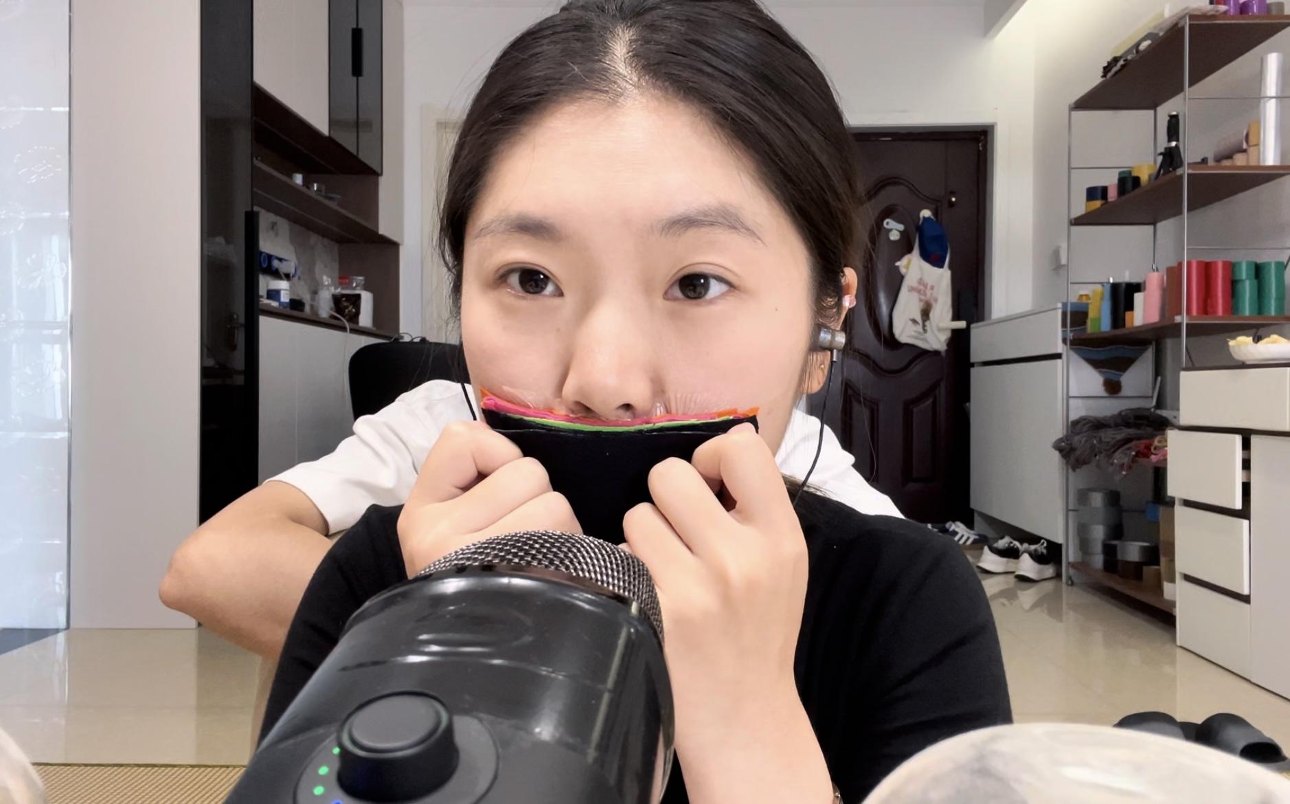 【缚艺录】【小河ASMR】堵嘴+10种胶带封嘴+撕扯的舒适声音-5