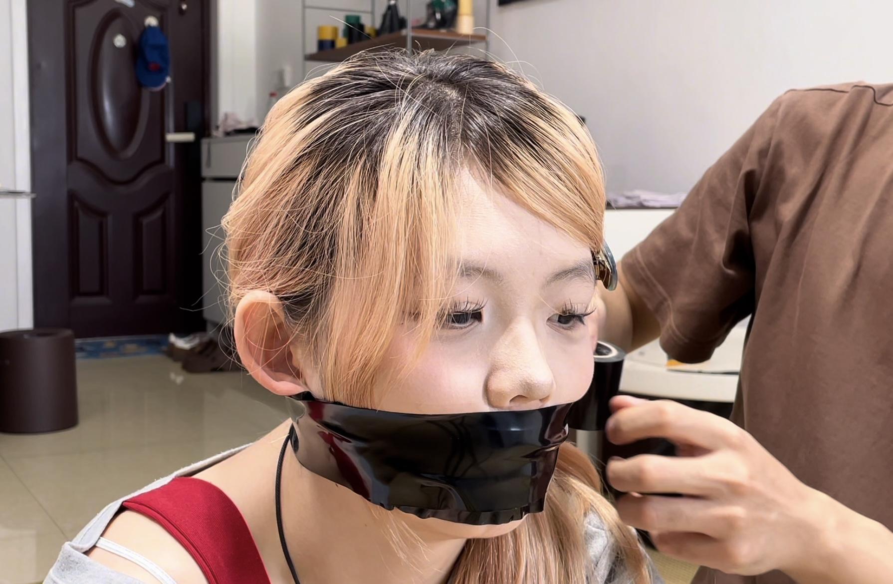 【缚艺录】【小左】胶带的惩罚3，绿色胶带的束缚-2