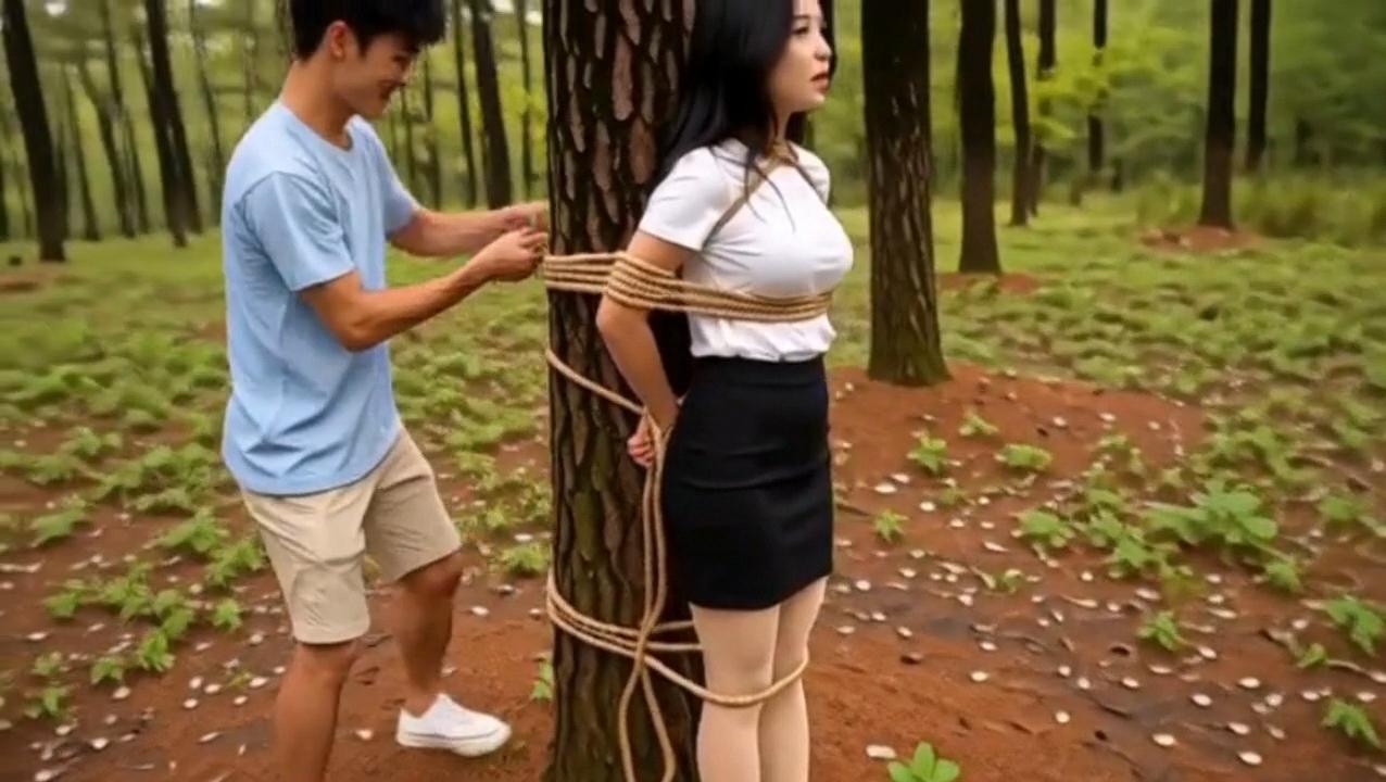 绳魔 《山林奇遇》第1集，被缚美女奔逃忙，山林深处遇张强，喜上心头盼得救，逃出虎穴遇豺狼-4
