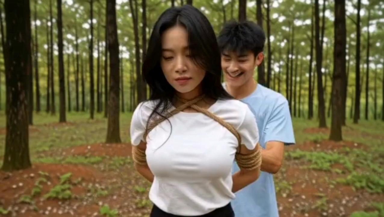 绳魔 《山林奇遇》第1集，被缚美女奔逃忙，山林深处遇张强，喜上心头盼得救，逃出虎穴遇豺狼-3