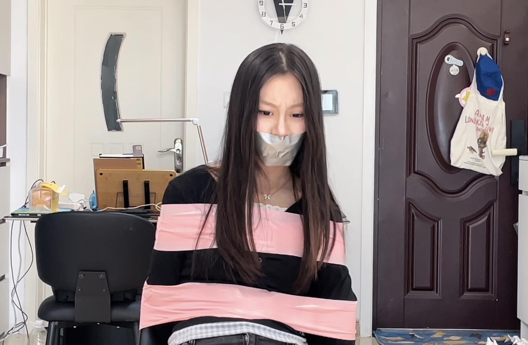 【缚艺录】【小V】新模小V，清纯的女生就得配粉色胶带-6