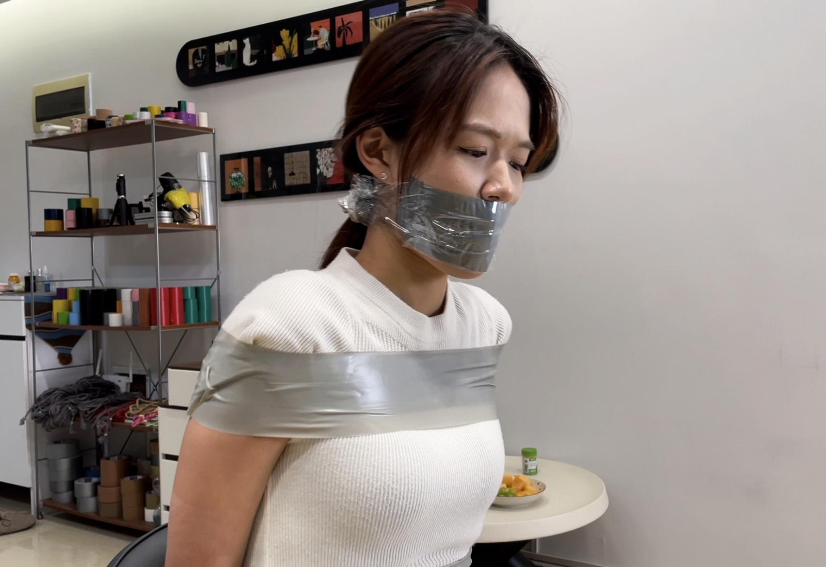 【缚艺录】【小倩】气质新模小倩，嘴型贴胶带很好看，“呜呜呜”很有感觉～-8