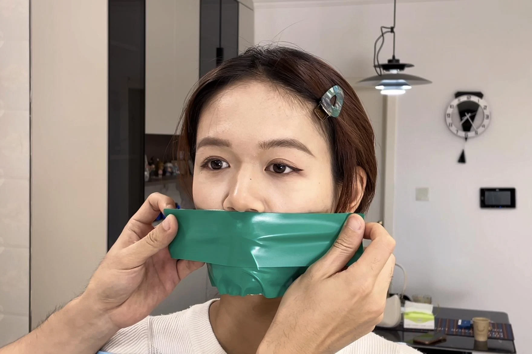 【缚艺录】【小倩】蓝色的胶带木乃伊，像一只美人鱼，就是说不了话-3