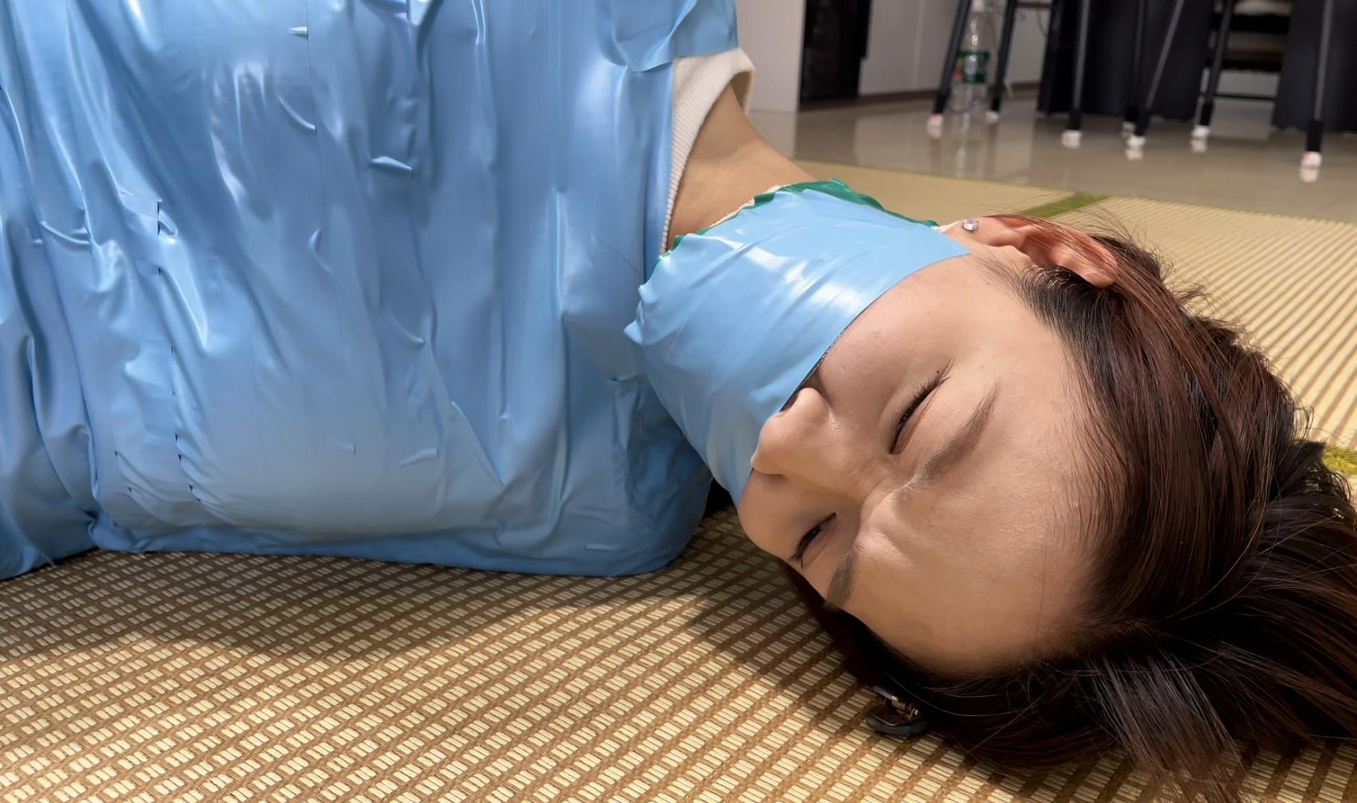 【缚艺录】【小倩】蓝色的胶带木乃伊，像一只美人鱼，就是说不了话-6