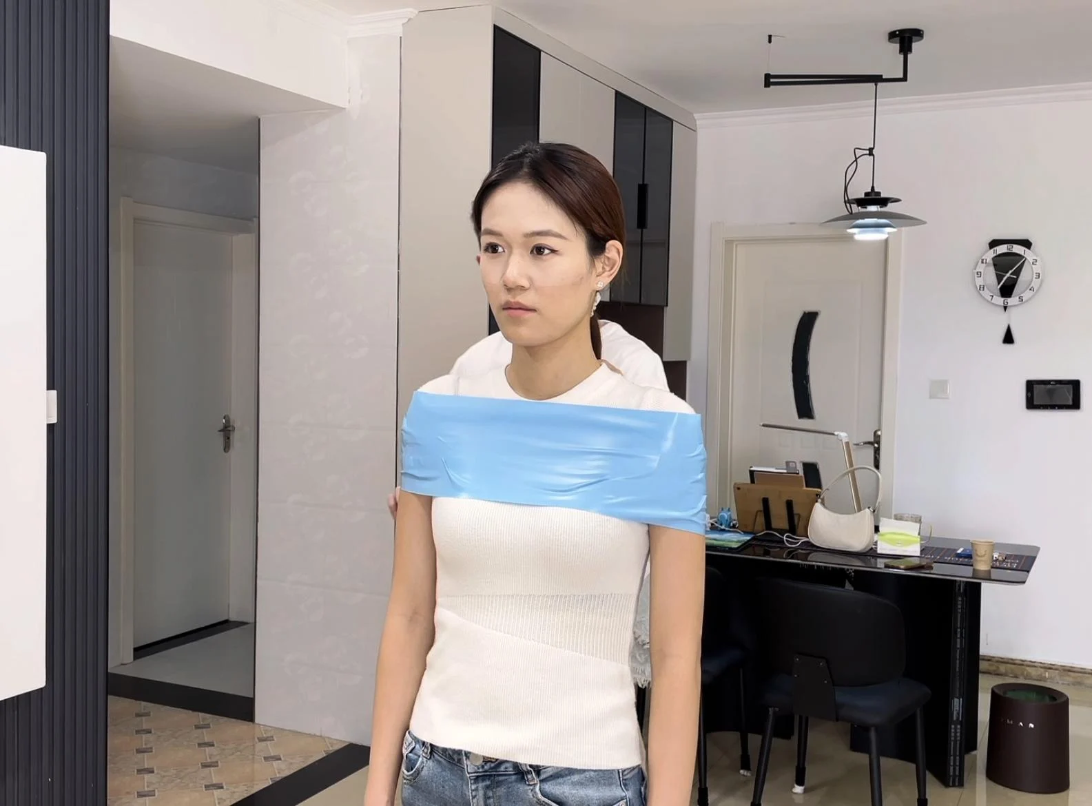 【缚艺录】【小倩】蓝色的胶带木乃伊，像一只美人鱼，就是说不了话-2