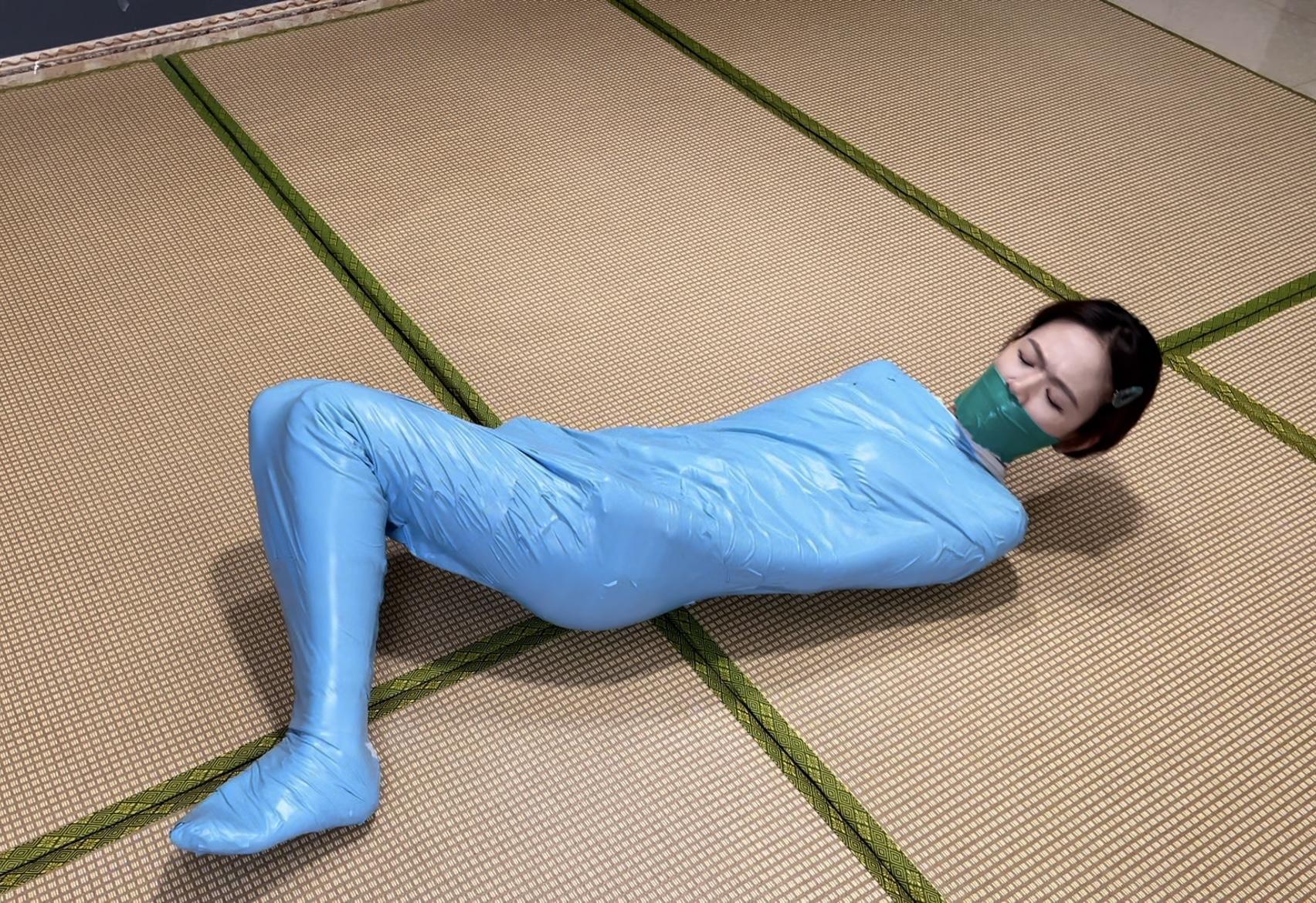 【缚艺录】【小倩】蓝色的胶带木乃伊，像一只美人鱼，就是说不了话-4